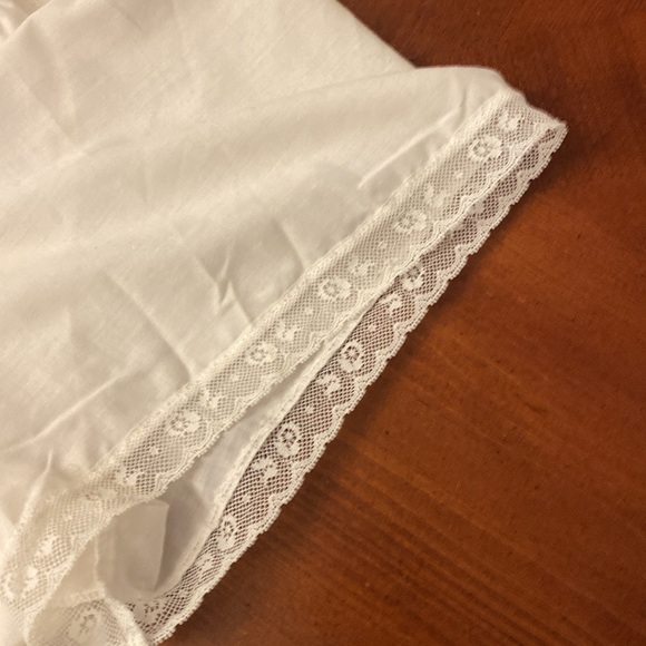 Vintage XL French Maid white midi night gown 80s Cotton - Picture 7 of 8